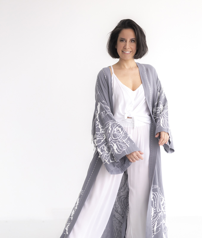Kubbeli Kimono - GRİ