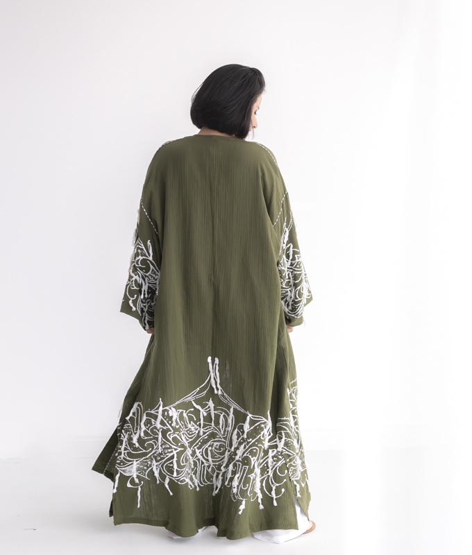 Kubbeli Kimono - YEŞİL