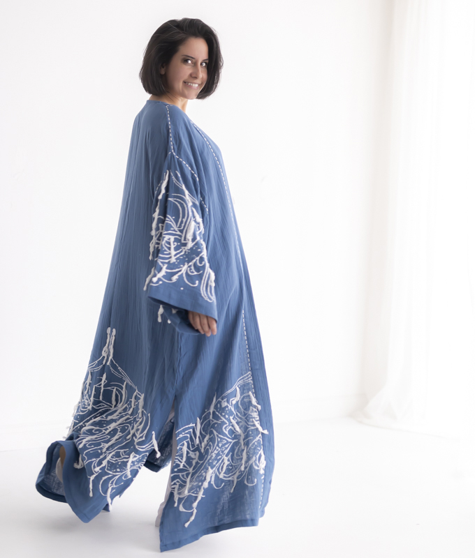 Kubbeli Kimono - MAVİ