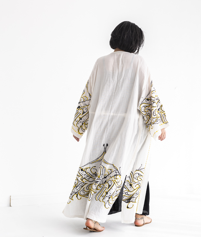 Gökkubbe Kimono - BEYAZ