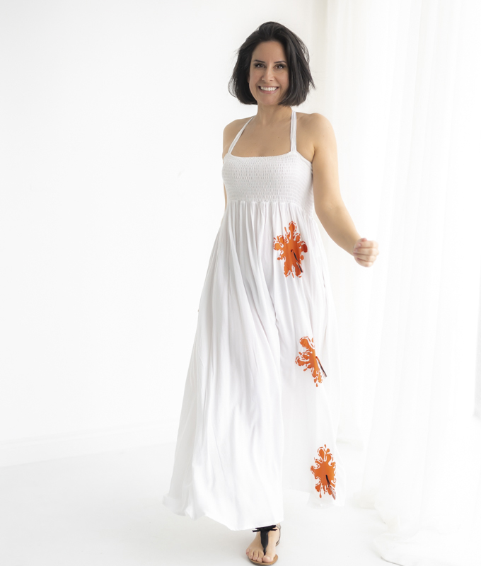 DAMLA ELBİSE - BEYAZ
