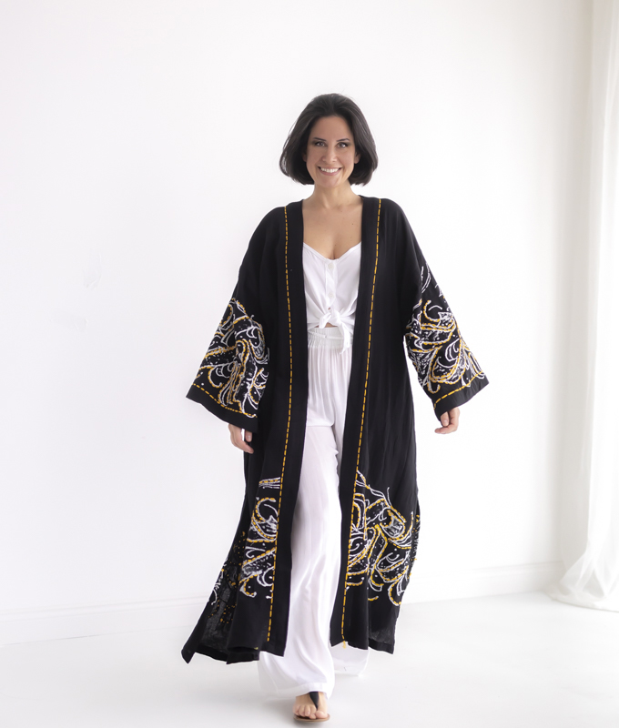 Gökkubbe Kimono -SİYAH